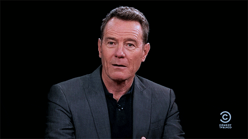Questa GIF è di wifflegif.com Brian Cranston si chiede se stai parlando proprio di lui